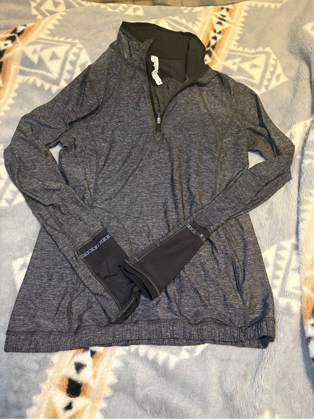 lululemon athletica Men's Heathered Charcoal Quarter-Zip Pullover